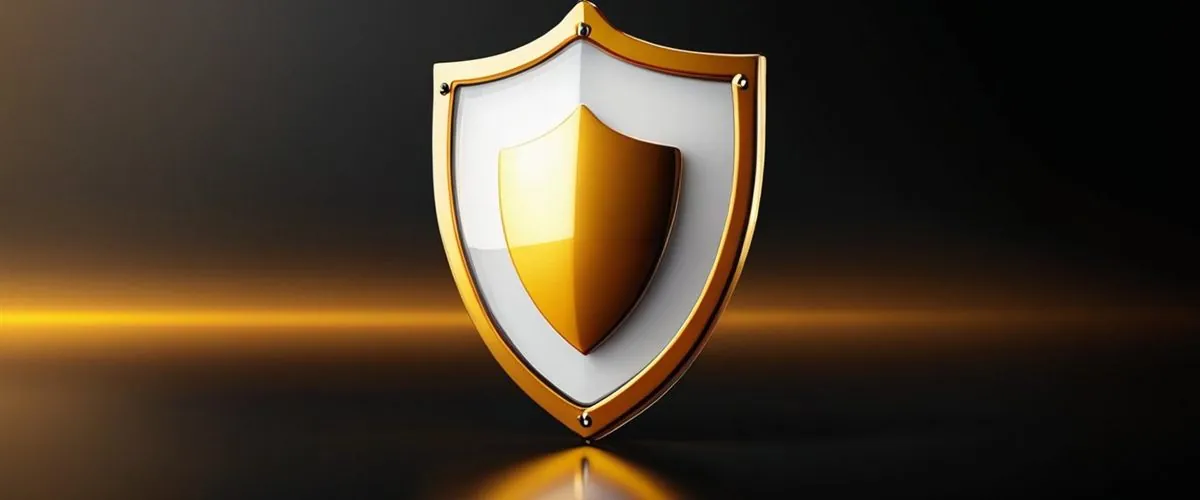 Shield with a check mark and an official seal